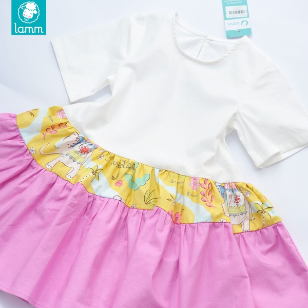 Váy thô ba đoạn tay ngắn rừng hồng Pink Zoo