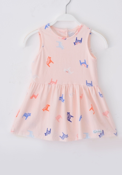 Váy cotton sát nách eo thấp ngựa hồng PONY