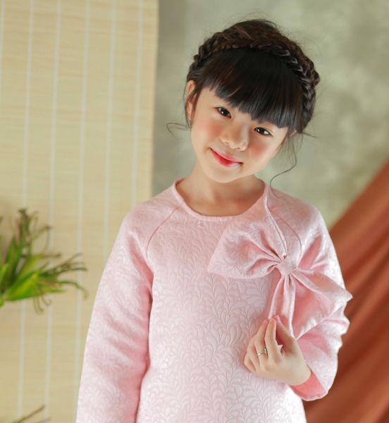 Áo dài gấm hồng nơ đại	ADNO