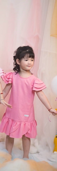 Váy thô A cánh hoa hồng đậm - PIFETAL