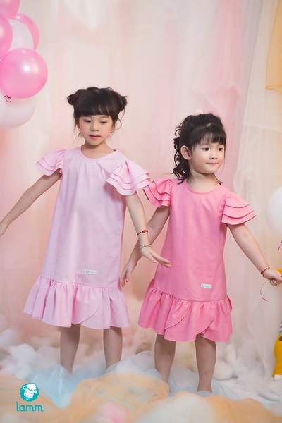 Váy thô A cánh hoa hồng nhạt - PAFETAL