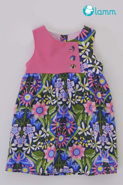 Váy thô phối hồng sen hoa tím PASSION