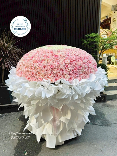 Bó Hoa 1001 Bông Hồng Khổng Lồ Tại Hà Nội - Elise Flowers
