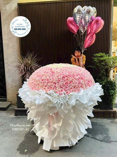 Đặt Bó Hoa 1001 Bông Hồng Tặng Bạn Gái, Người Yêu - Elise Flowers