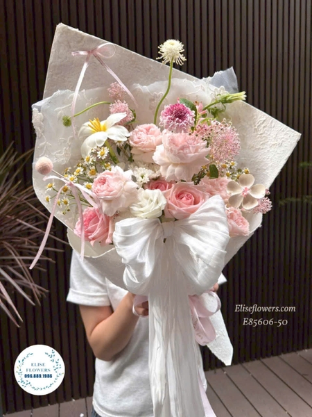 Bó Hoa Hồng Pastel Tặng Bạn Gái 20/10 - Elise Flowers