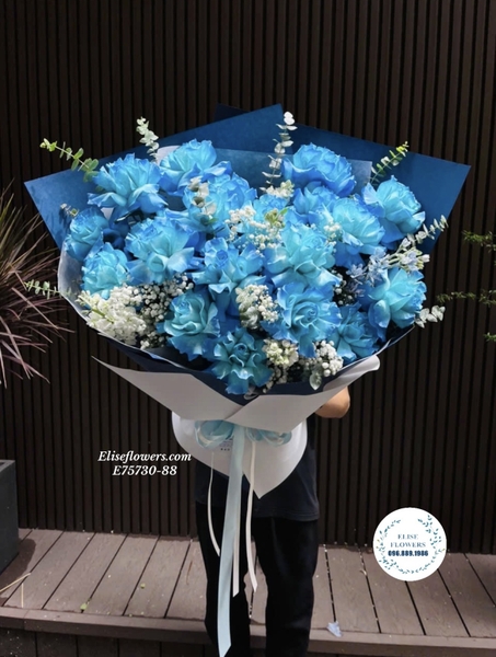 Bó hoa hồng xanh ecuador nhập khẩu uy tín tại Hà Nội | Elise Flowers