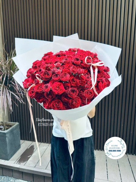 Bó hoa mao lương đỏ tặng 20/10 đẹp tại Hà Nội | Elise Flowers