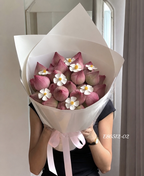 Bó Hoa Sen Hồng Ở Hà Nội. Mua Bó Hoa Sen Hồng Ở Hà Nội Đẹp. Elise Flowers - Shop hoa tươi Hà Nội đẹp