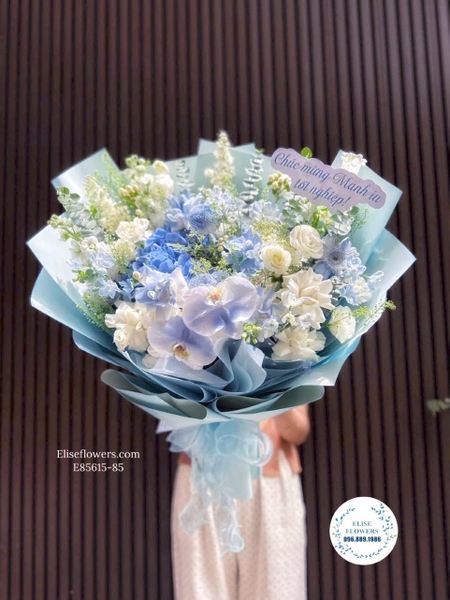 Bó hoa màu xanh dương tặng bạn gái, mẹ 20/10 - Elise Flowers