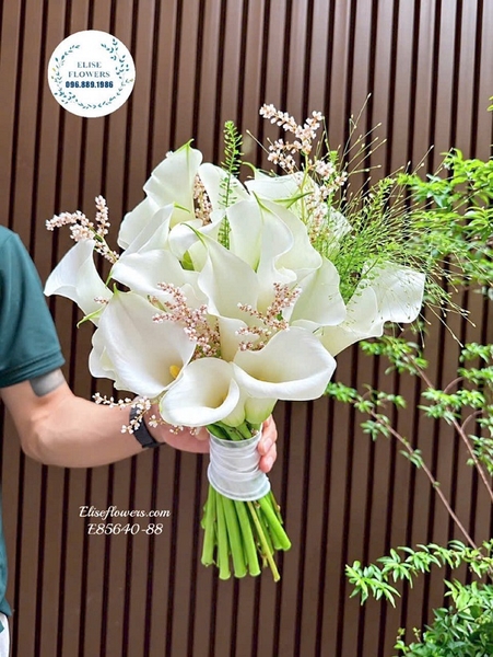 Bó hoa Calla Lily trắng đẹp, tinh tế, hiện đại tại Hà Nội | Elise Flowers