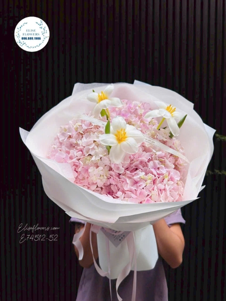 Điện Hoa cẩm tú cầu hồng tặng người yêu tại Cầu Giấy | Elise Flowers