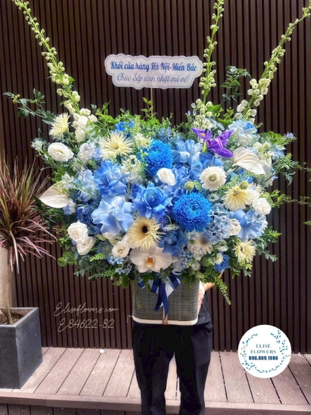 Hoa Tone Xanh Tặng Sếp Ngày Doanh Nhân 13/10 - Elise Flowers