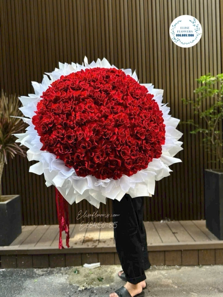 Bó hoa hồng đỏ khổng lồ tặng người yêu tại Hà Nội | Elise Flowers