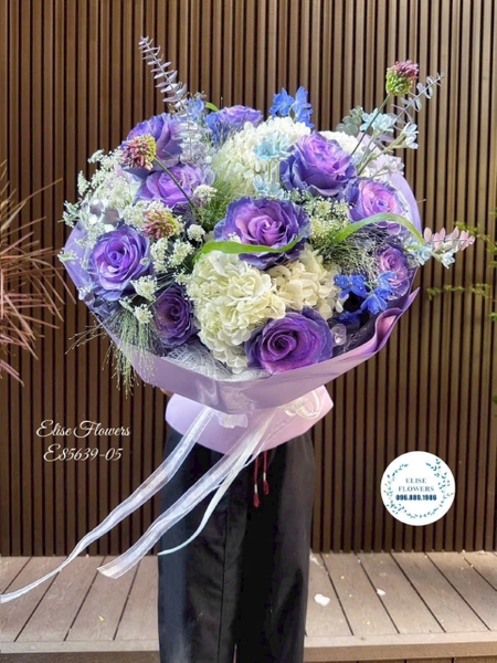 Hoa hồng Ecuador Shyla màu tím - Elise Flowers