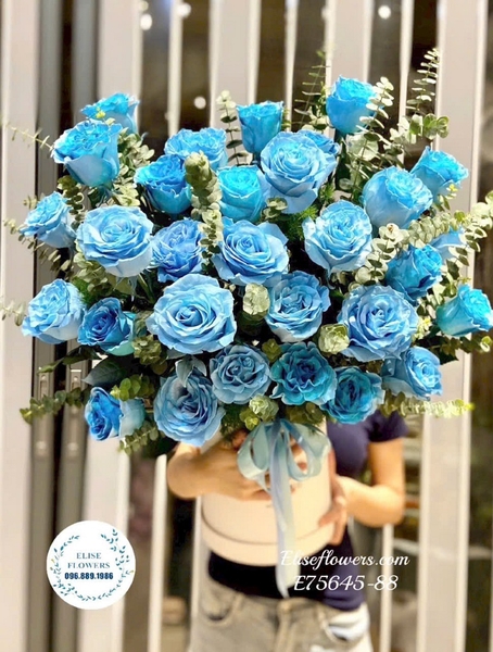 Bó hoa hồng xanh Ecuador Celeste | Elise Flowers