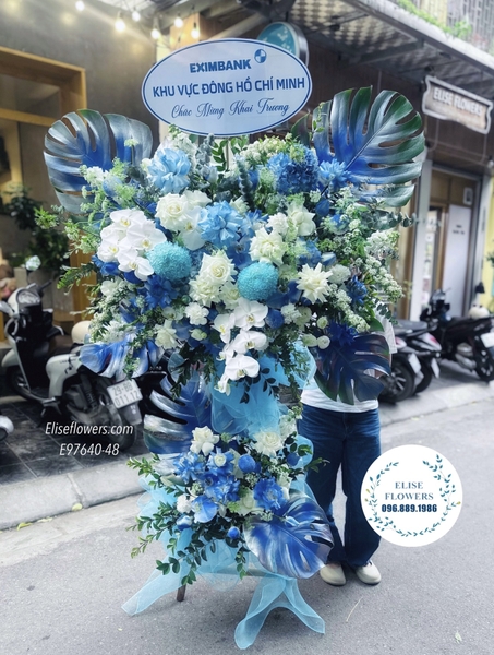 Kệ hoa khai trương sang trọng cho công ty và đối tác cao cấp, dịch vụ tặng hoa chuyên nghiệp | Elise Flowers