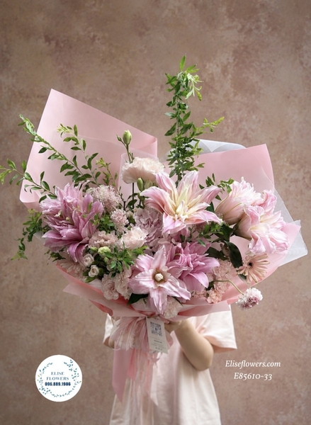 Hoa Ly Kép Hồng . Bó hoa Ly Kép hồng đẹp ở Hà Nội. | Elise Flowers