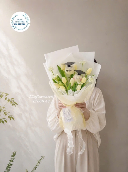 Bó hoa tulip tốt nghiệp giao tận nơi tại Thanh Xuân, Cầu Giấy | Elise Flowers