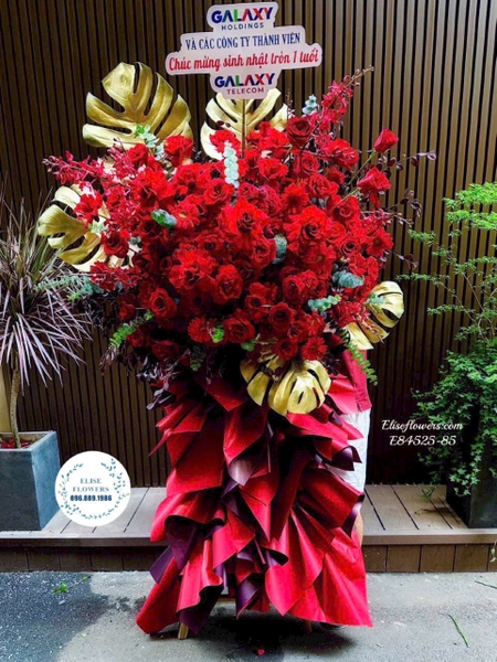 Kệ hoa khai trương Hà Nội cao cấp, sang trọng | Elise Flowers