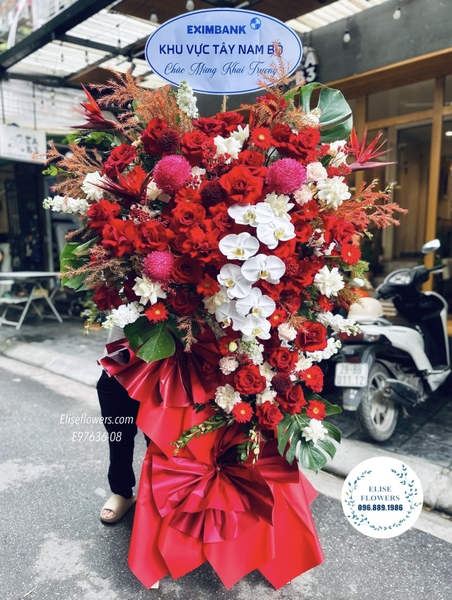 Kệ hoa khai trương 1 tầng tại Hà Nội - Đặt mua kệ hoa khai trương sang trọng tại Hà Nội | Elise Flowers