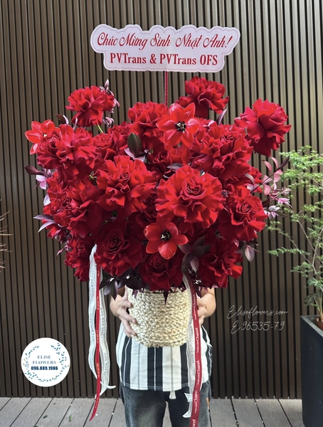 Lẵng hoa chúc mừng thăng chức đẹp sang trọng ở Hà Nội | Elise Flowers