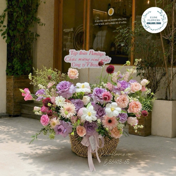 Lẵng hoa chúc mừng sinh nhật tại Hà Nội | Elise Flowers