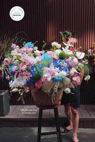 Lẵng hoa mix tặng đối tác và khách hàng VIP tại Hà Đông | Elise Flowers