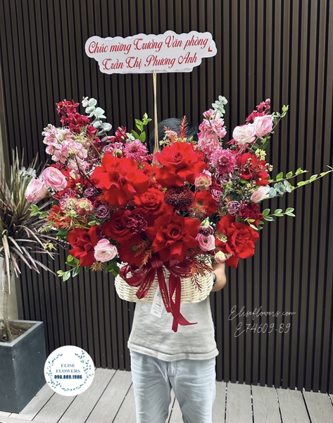Lẵng hoa sinh nhật Hà Nội| quà tặng ý nghĩa dịp sinh nhật | Elise Flowers