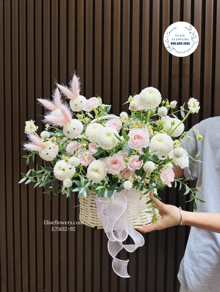 Lẵng hoa tặng sinh nhật con gái yêu ở Hà Nội. Hoa tặng bé gái ở Hà Nội | Elise Flowers