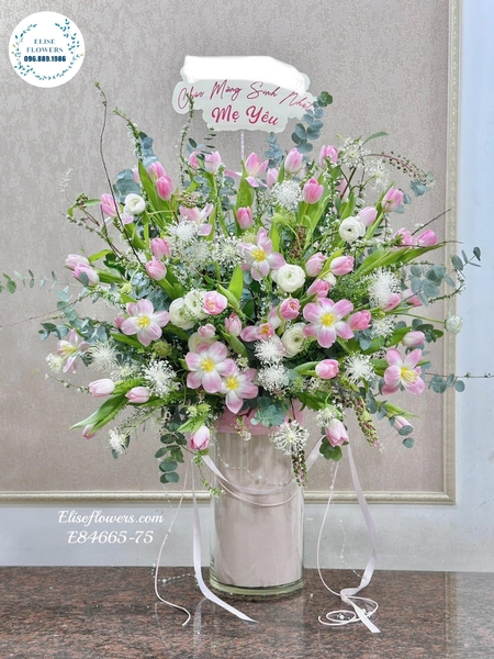HOA SINH NHẬT SẾP | Bình hoa tulip cao cấp, sang trọng tặng sinh nhật Sếp ở quận Hoàn Kiếm,Cầu Giấy, Đống Đa, Ba Đình Hà Nội