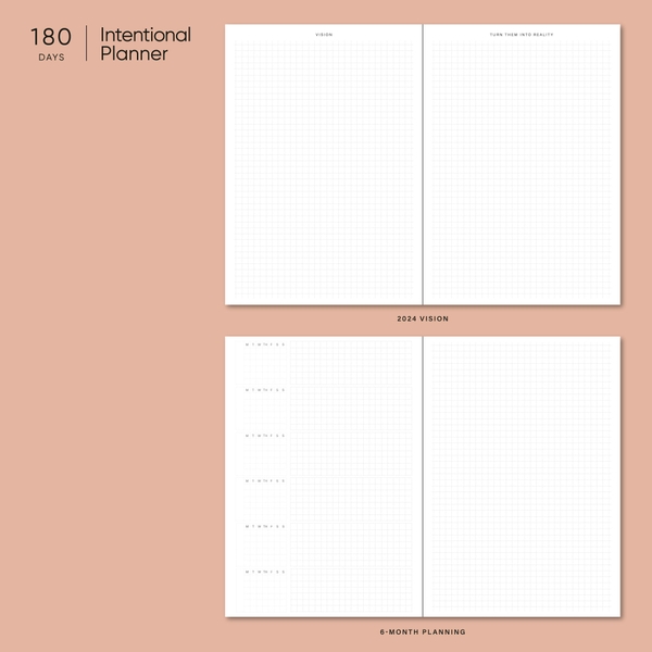 Intentional Planner | Sổ Lên Kế Hoạch Hằng Ngày Daily Planner Trong 6 Tháng