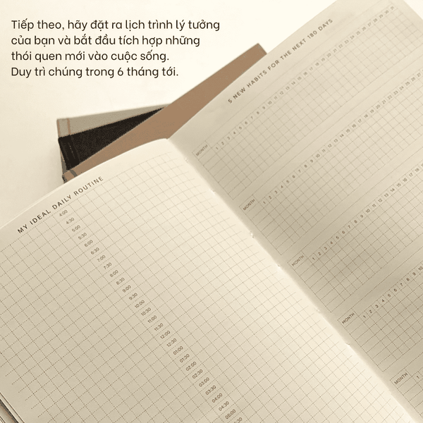 Intentional Planner | Sổ Lên Kế Hoạch Hằng Ngày Daily Planner Trong 6 Tháng