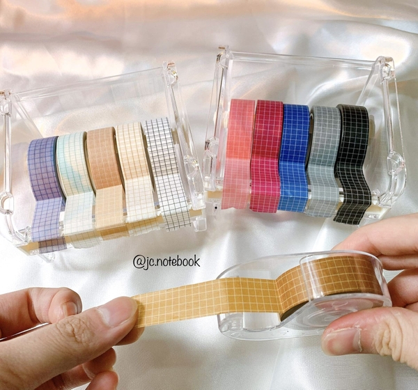 Cuộn Washi Tape Grid Ô Vuông