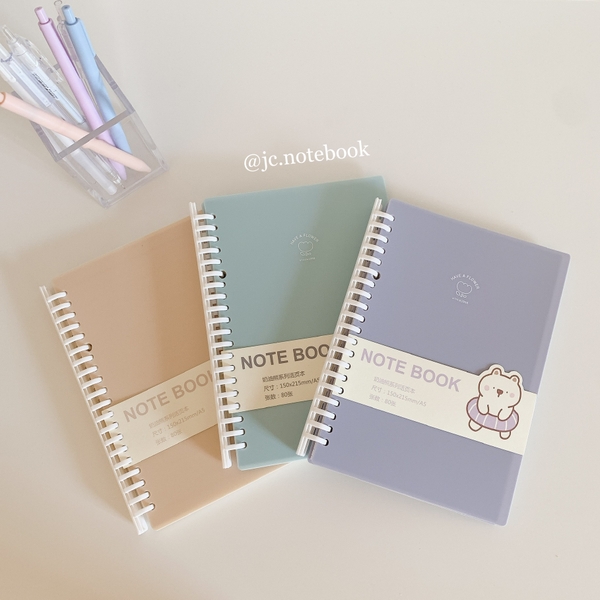 Sổ Còng Binder Pastel Giấy Grid Line size A5/B5 (thay giấy được)