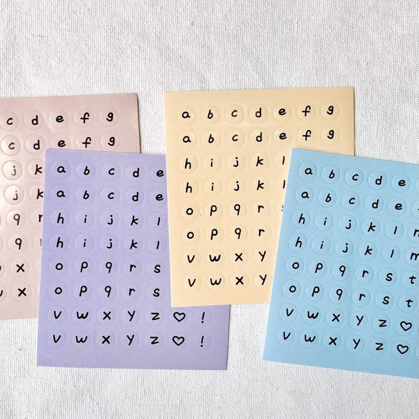 Tấm Sticker Chữ Cái Alphabet mini
