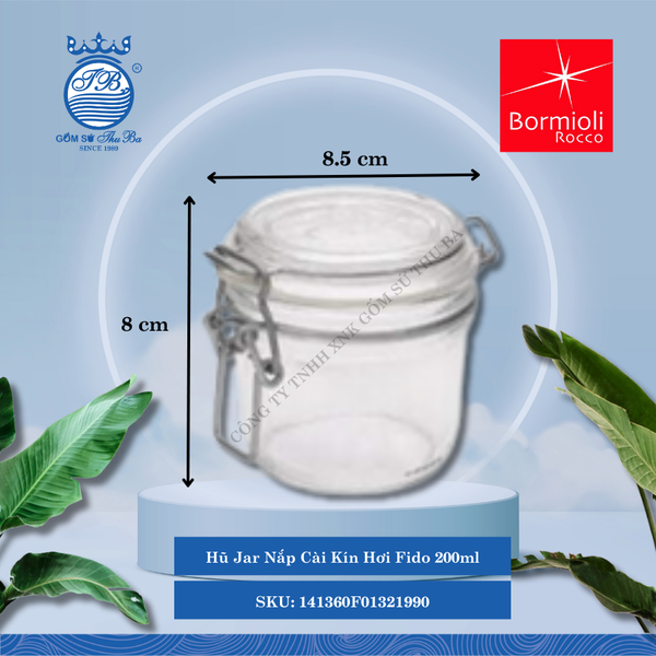 Hủ Nắp Cài Kín Hơi Fido Bormioli Rocco Thủy Tinh