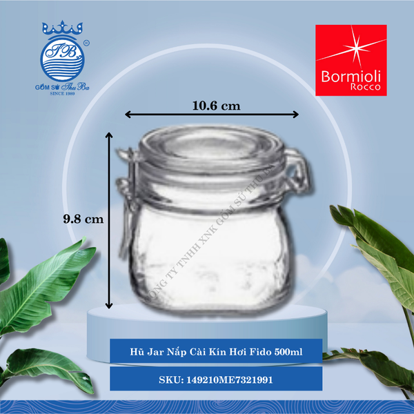 Hủ Nắp Cài Kín Hơi Fido Bormioli Rocco Thủy Tinh