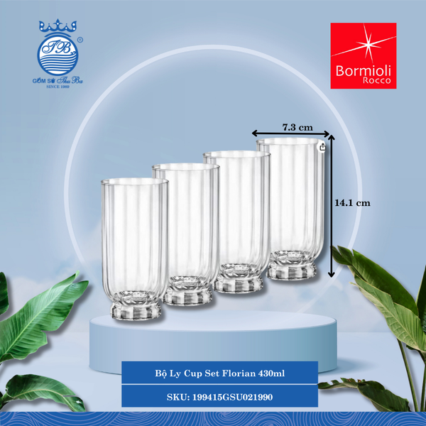 Bộ 4 Ly Florian Bormioli Rocco Thủy Tinh