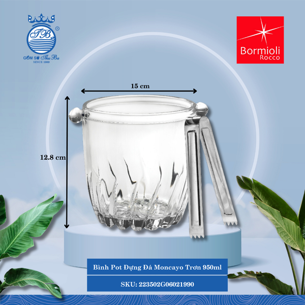 Moncayo bình đựng đá thủy tinh 950ml ØMiệng: 15cm 950ml Cao: 12.8cm 1 Cái/Hộp Bormioli Rocco Thủy Tinh 223502G06021990
