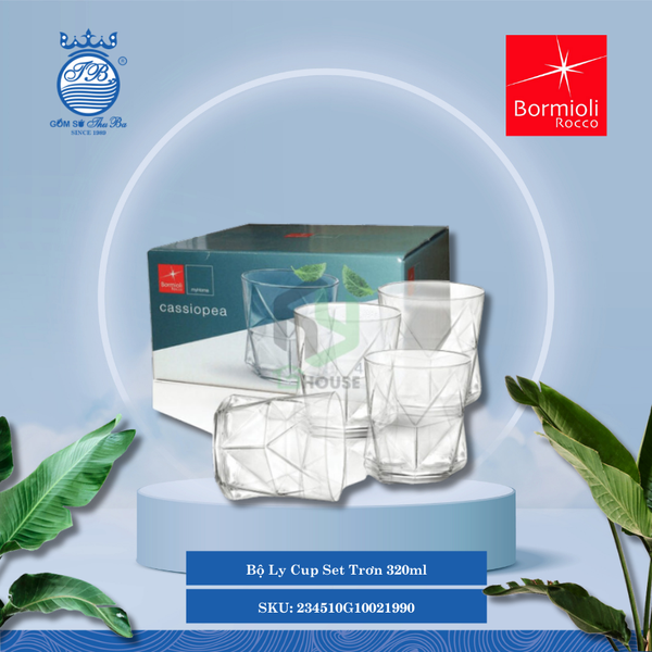 Bộ 4 Ly Cassiopea 320ml (Nhiều Màu) Bormioli Rocco Thủy Tinh