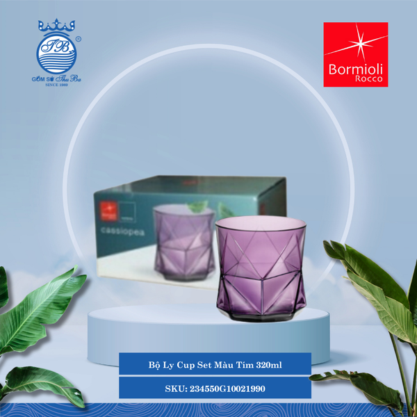 Bộ 4 Ly Cassiopea 320ml (Nhiều Màu) Bormioli Rocco Thủy Tinh