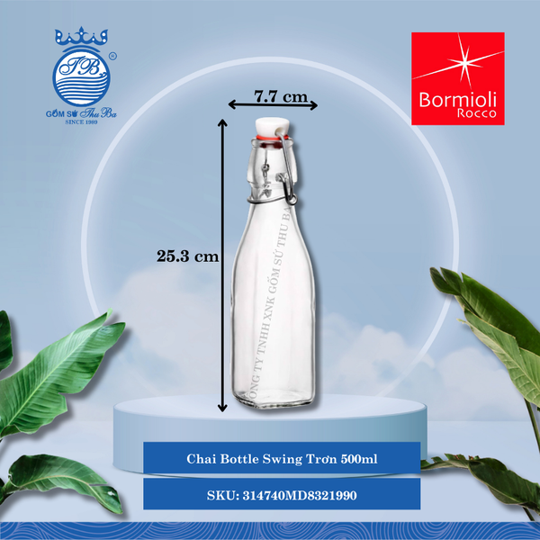 Chai Vuông Swing Bormioli Rocco Thủy Tinh