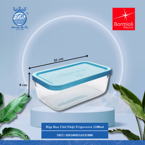 Hộp Chữ Nhật Frigoverre Bormioli Rocco Thủy Tinh