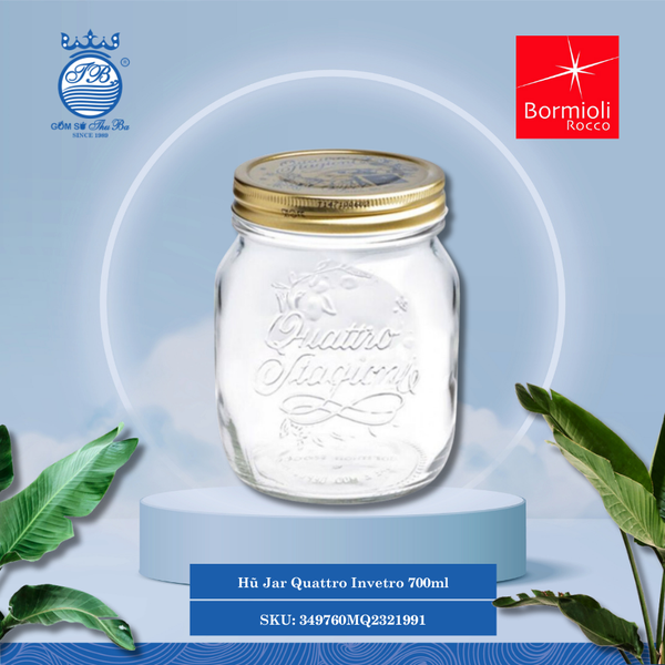 Hủ Quattro Invetro Bormioli Rocco Thủy Tinh