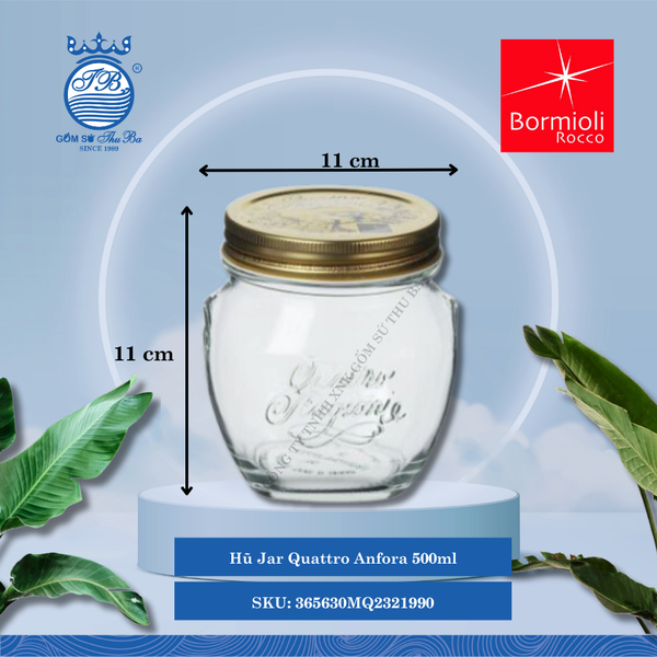 Hủ Quattro Anfora Bormioli Rocco Thủy Tinh