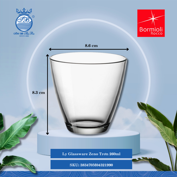 Ly Zeno (Nhiều Màu) Bormioli Rocco Thủy Tinh