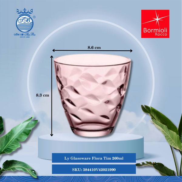 Ly Flora 260ml (Nhiều Màu) Bormioli Rocco Thủy Tinh