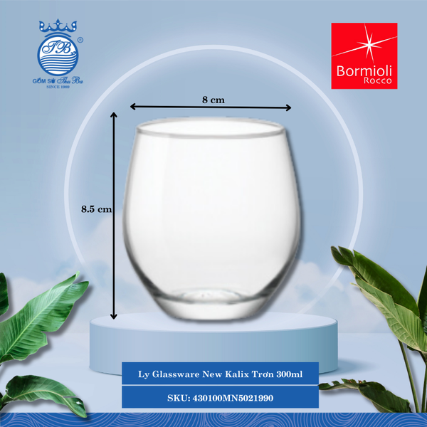 New Kalix ly thủy tinh 30 CL ØMiệng: 8cm 300ml Cao: 8.5cm 2 Cái/Hộp Bormioli Rocco Thủy Tinh 430100MN5021990
