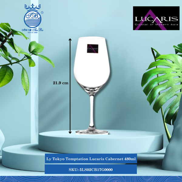 Ly Cabernet Tokyo Temptation 480ml Cao: 21.9cm 24 Cái/Thùng 6 Cái/Hộp Ocean Thủy Tinh 5LS02CB17G0000