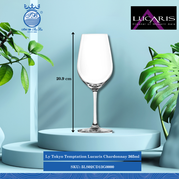 Ly Chardonnay Tokyo Temptation 365ml Cao: 20.9cm 24 Cái/Thùng 6 Cái/Hộp Ocean Thủy Tinh 5LS02CD13G0000